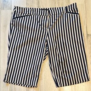 7th Avenue. Striped Navy and White Women's Shorts
